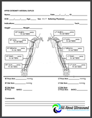 ultrasound worksheets upper venous report template extremity vascular worksheet sonography arterial duplex technologist tech lower dvt sonographer word aorta medical